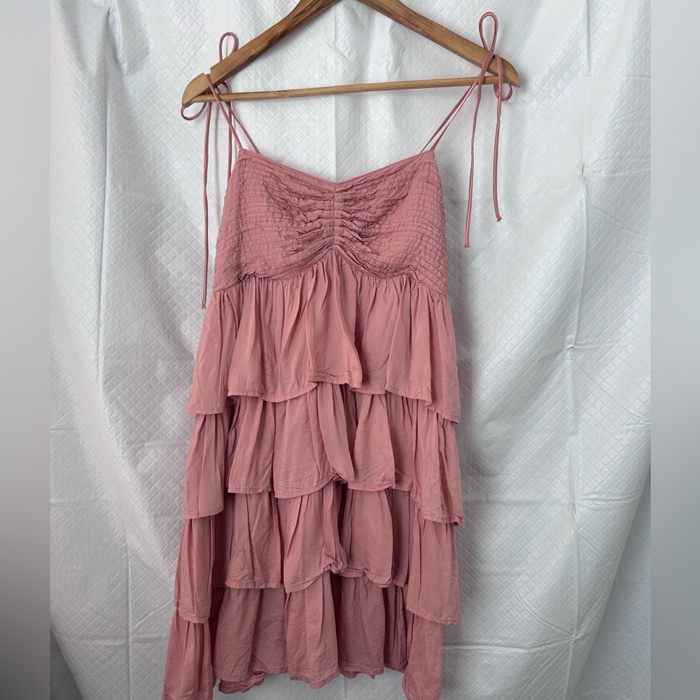 Forever 21 Blush Pink Tiered Mini Dress